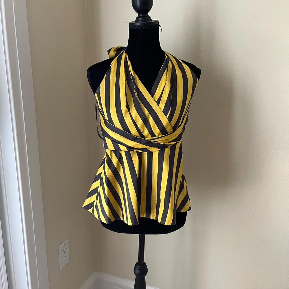 Anthropologie Odille Melosa Halter Peplum top size 10